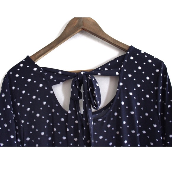 Nina Leonard Bubbles🫧3/4 flutter-sleeves Rayon Swing Dress w/ Pockets (Large) - Picture 6 of 8